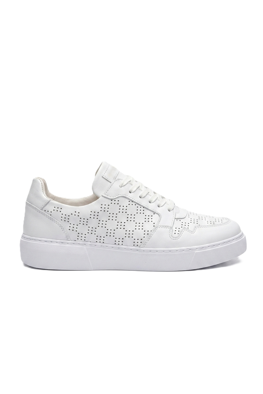 Oxford Üst Kalite Günlük Kalın Taban Erkek Sneaker Beyaz