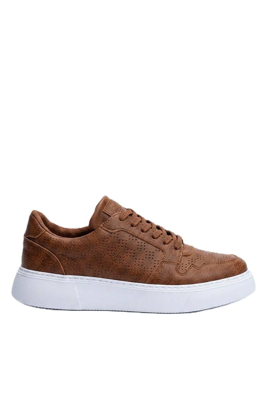 Oxford Üst Kalite Günlük Kalın Taban Erkek Sneaker Taba