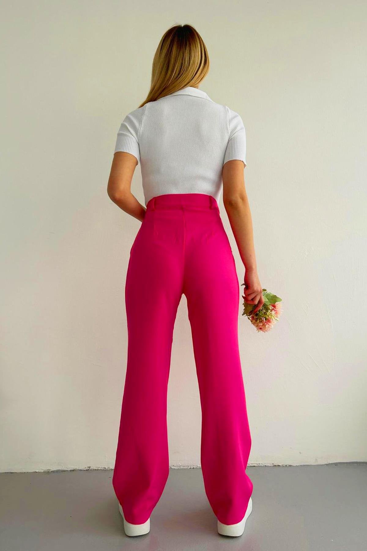Palazzo Trousers Fuchsia