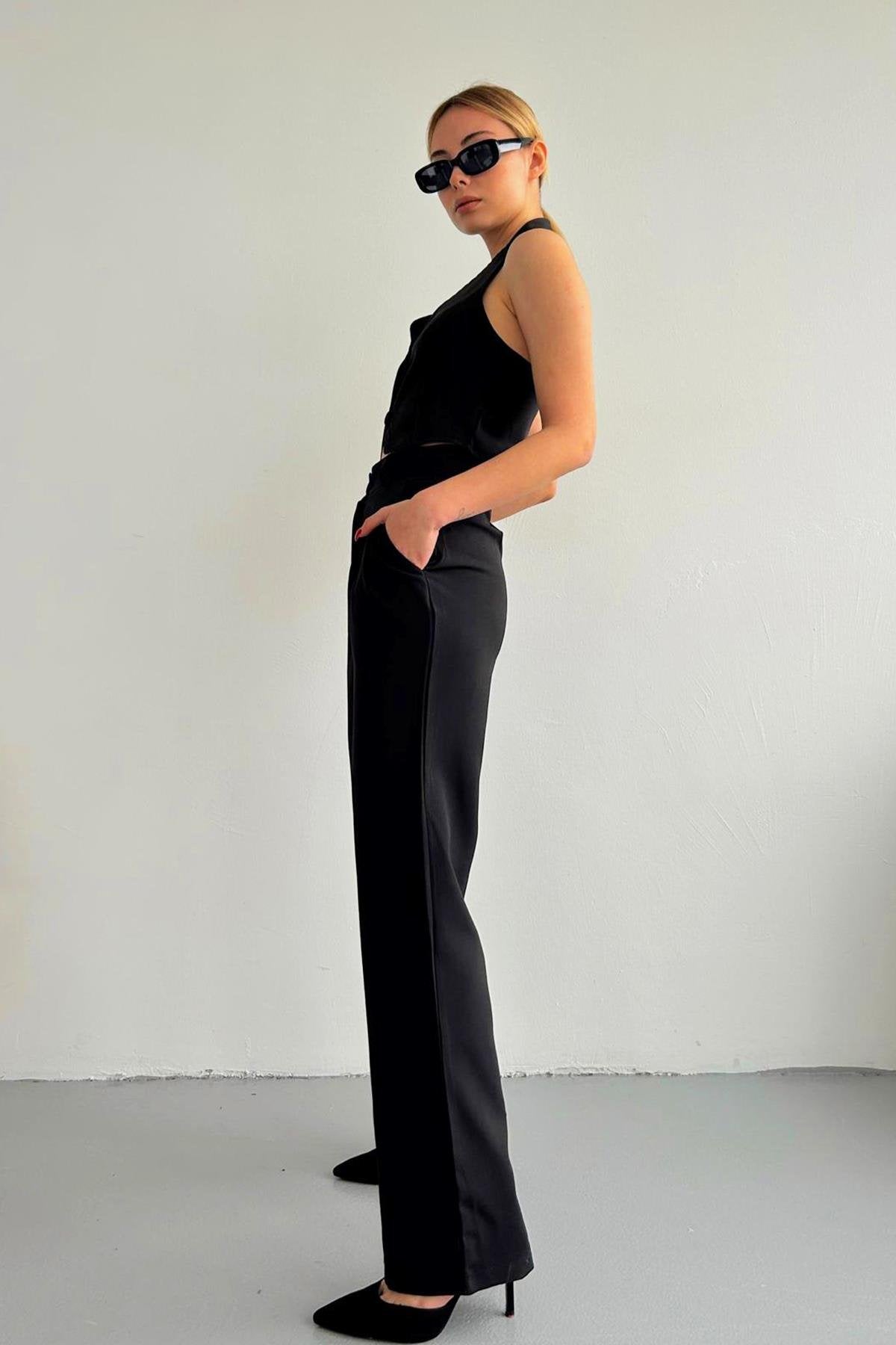 Palazzo Trousers Black