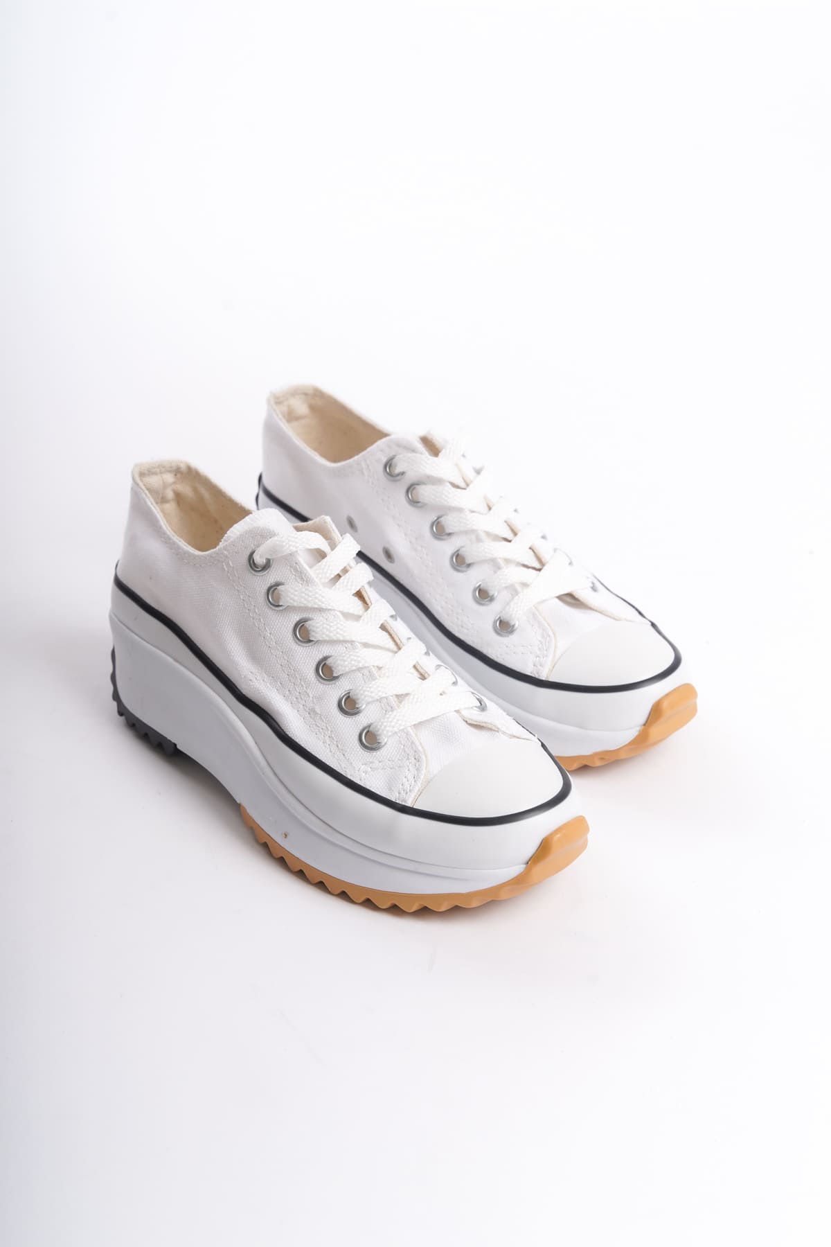 NICE Lace-Up Orthopedic Sole Linen White Women's Sneaker