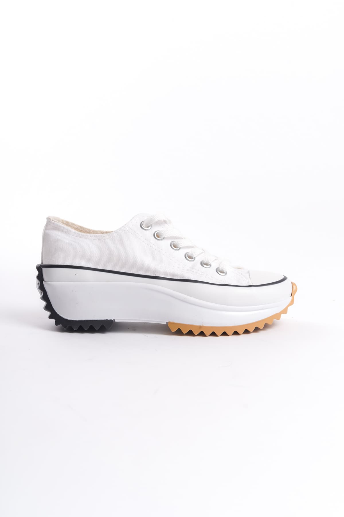 NICE Lace-Up Orthopedic Sole Linen White Women's Sneaker