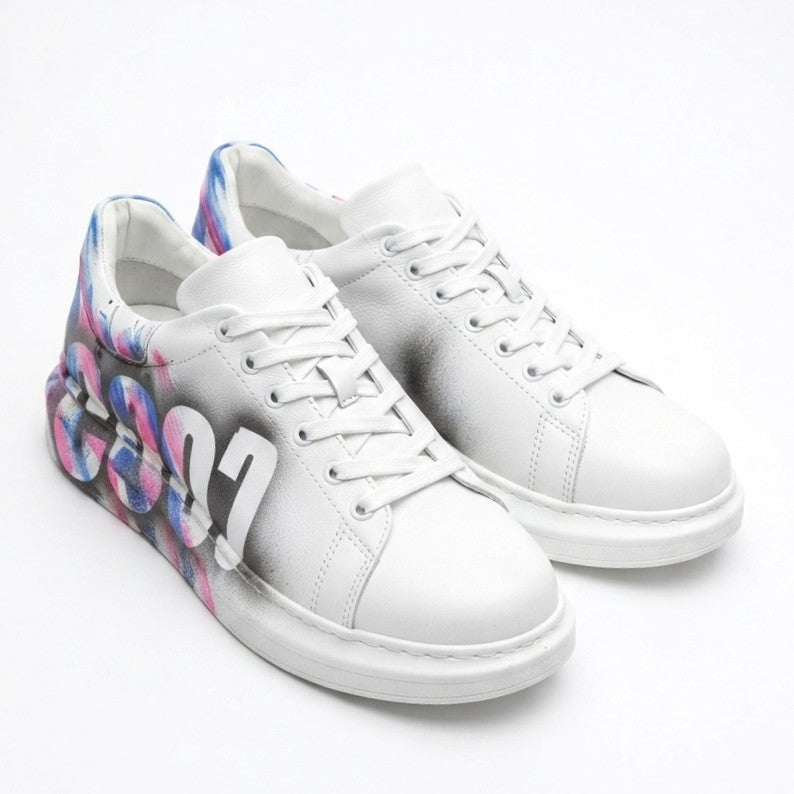 Pittura Yüksek Kalite Alexandre Taban Özel Baskılı Erkek Sneaker Mavi Cool