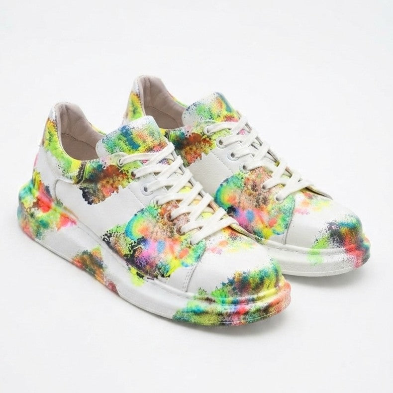 Pittura Yüksek Kalite Alexandre Taban Özel Baskılı Erkek Sneaker Renkli