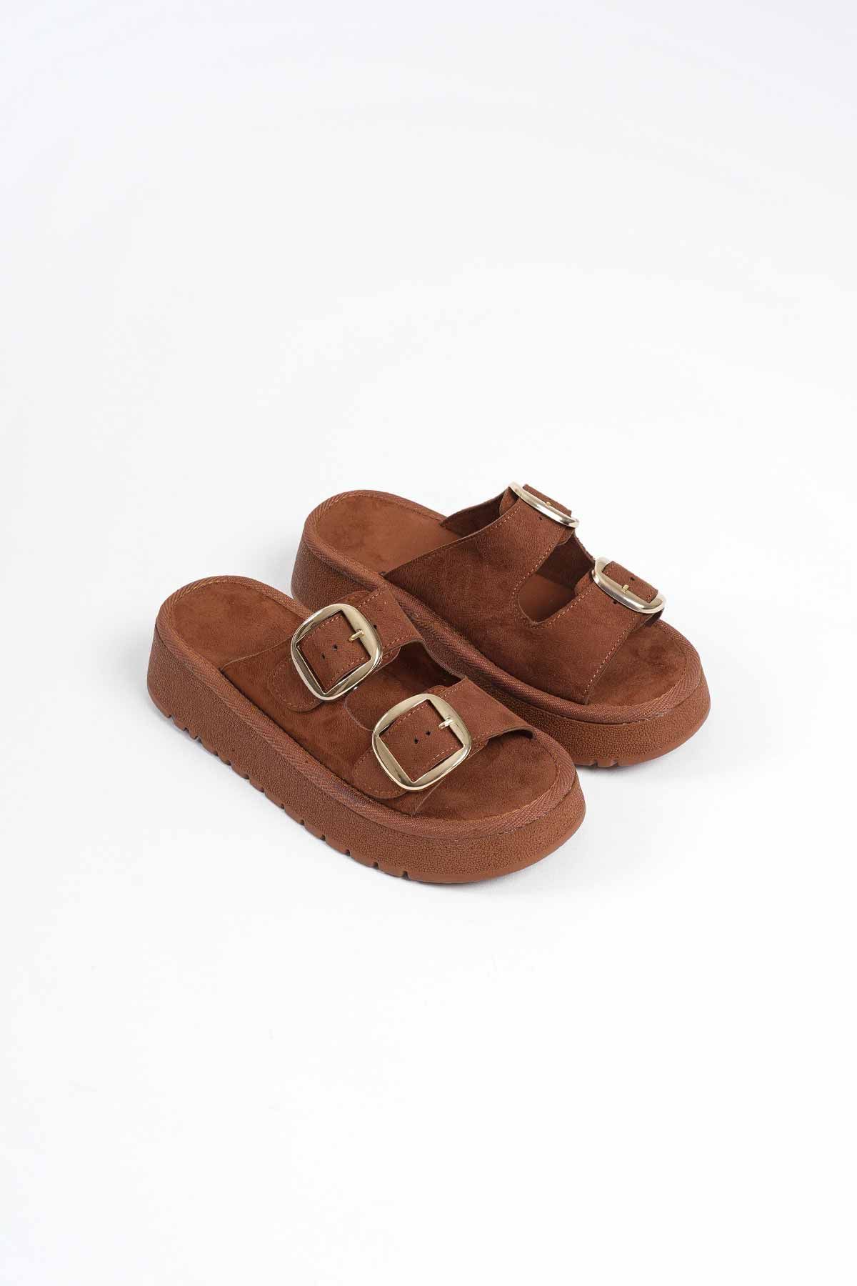 Place Premium Tan Suede Slippers