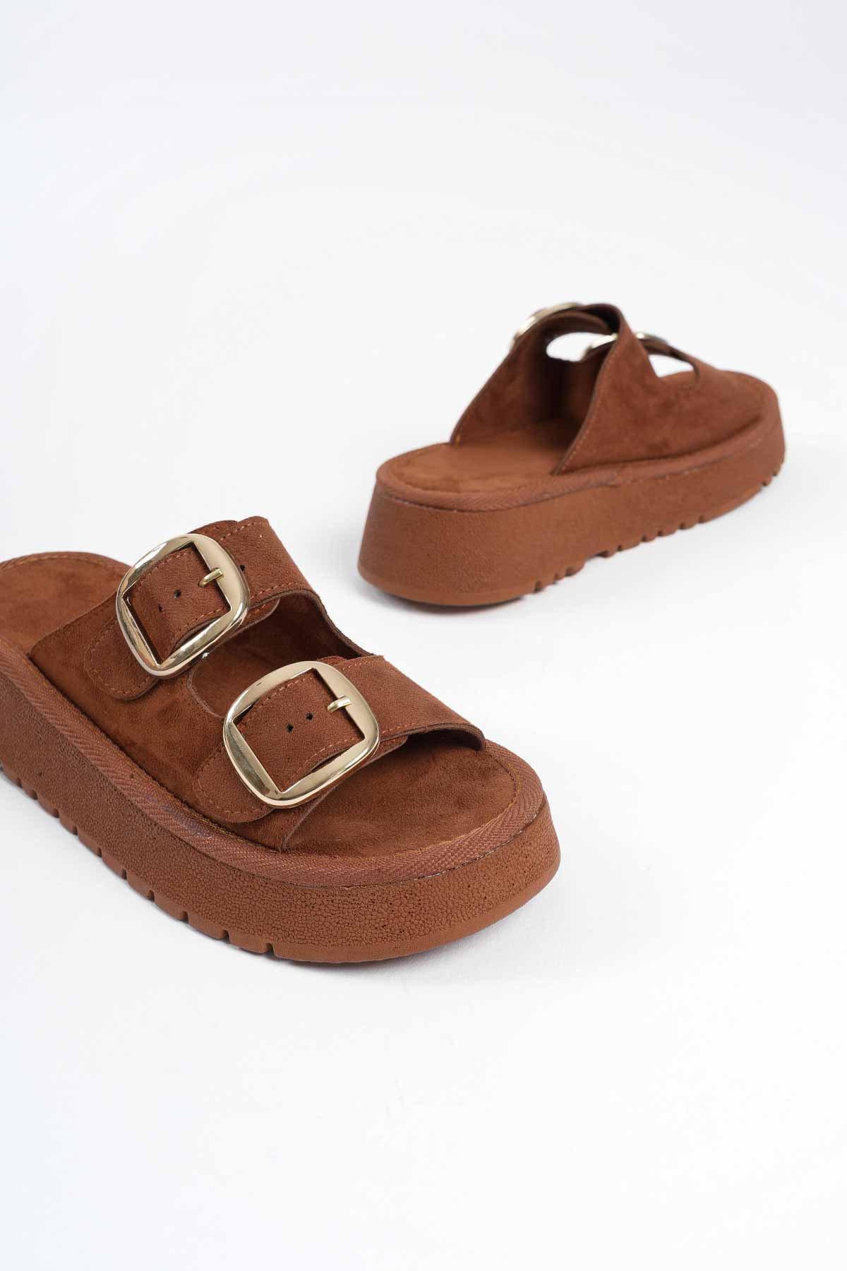 Place Premium Tan Suede Slippers
