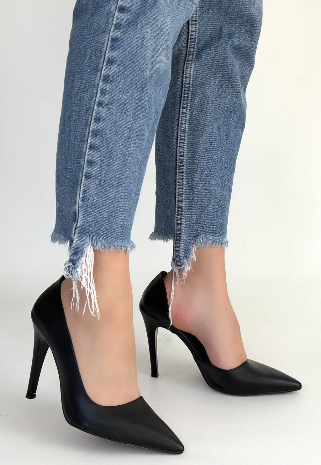 Pley Siyah Stiletto Ayakkabı