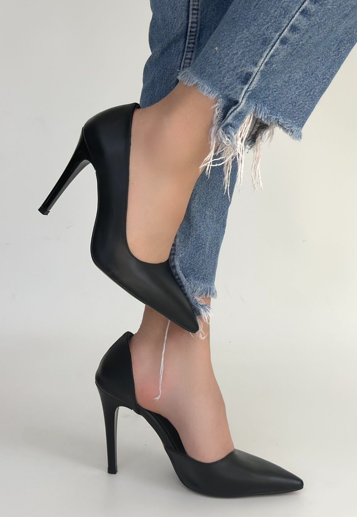 Pley Siyah Stiletto Ayakkabı