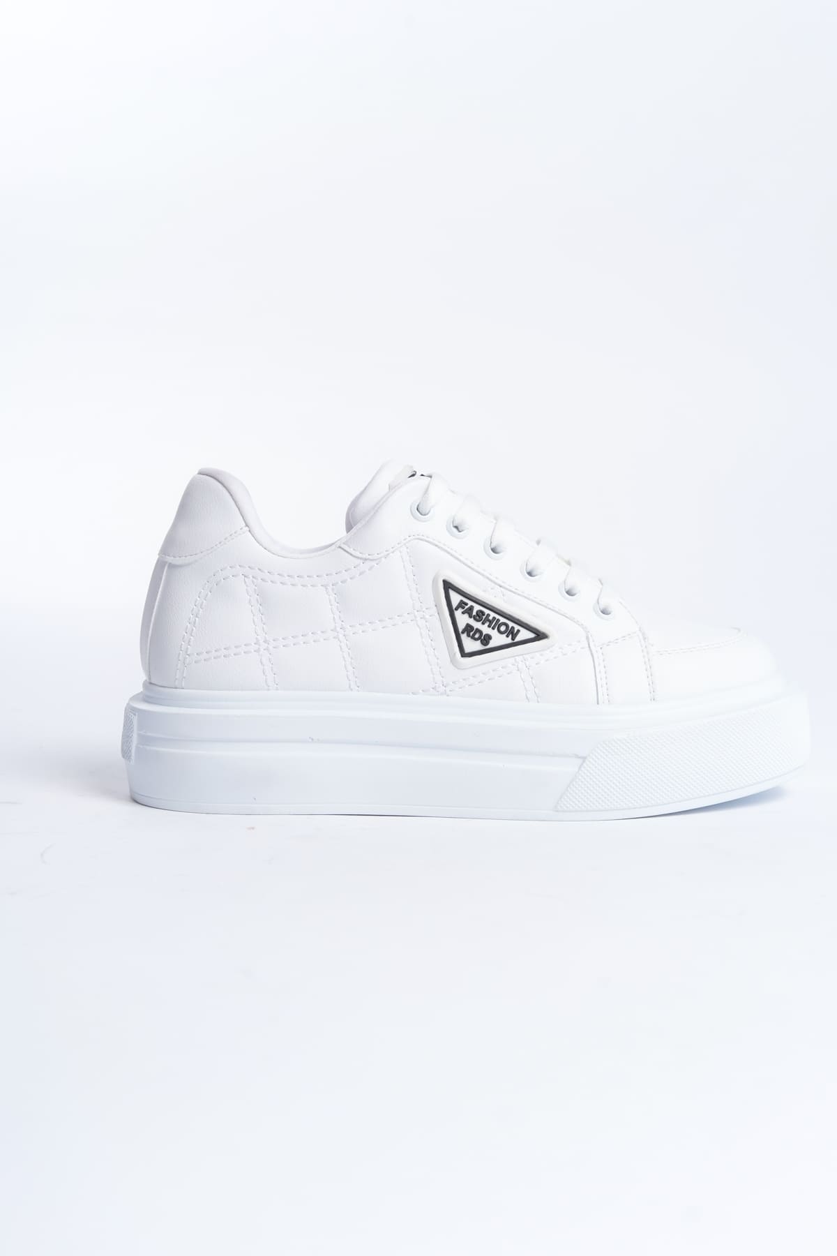 PRAG Premium Bağcıklı Ortopedik Kadın Sneaker - Beyaz