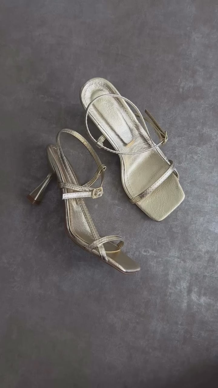 Rossie Premium Women's Beige Heeled Sandals