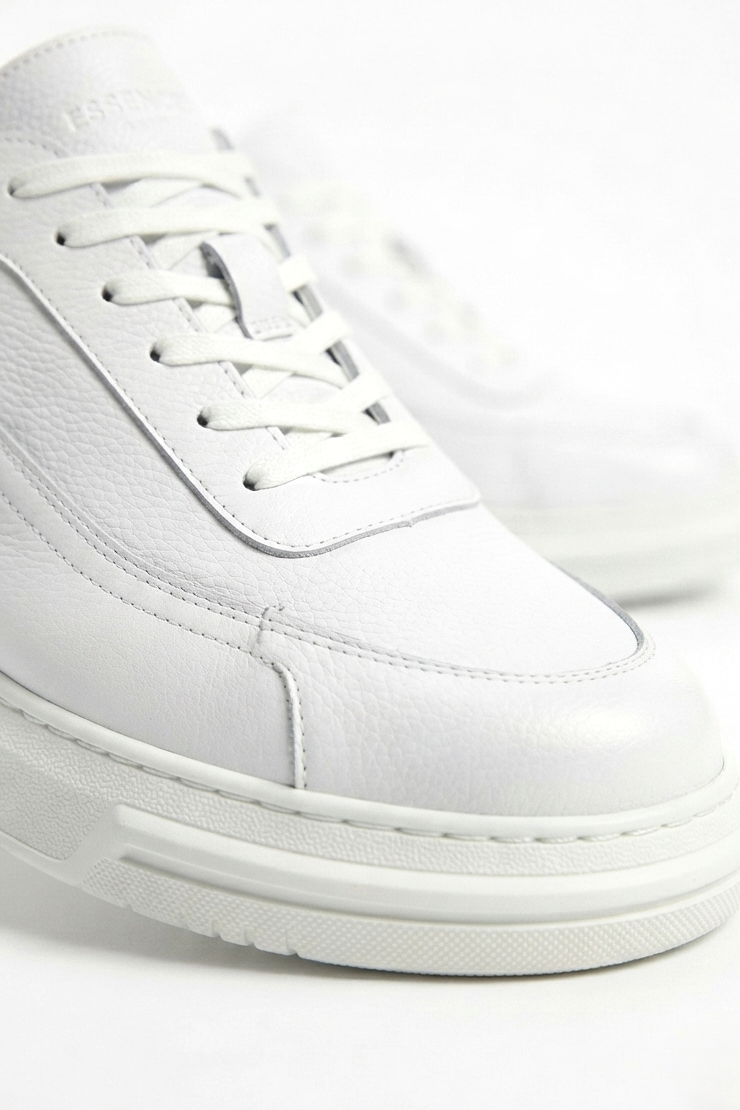 Prevos Yüksek Kalite Kalın Taban Erkek Sneaker Beyaz
