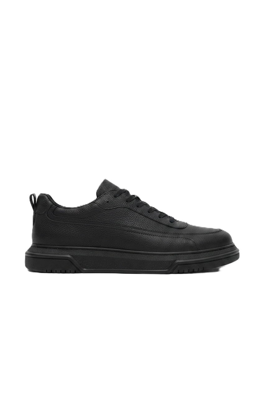 Prevos Yüksek Kalite Kalın Taban Erkek Sneaker Siyah