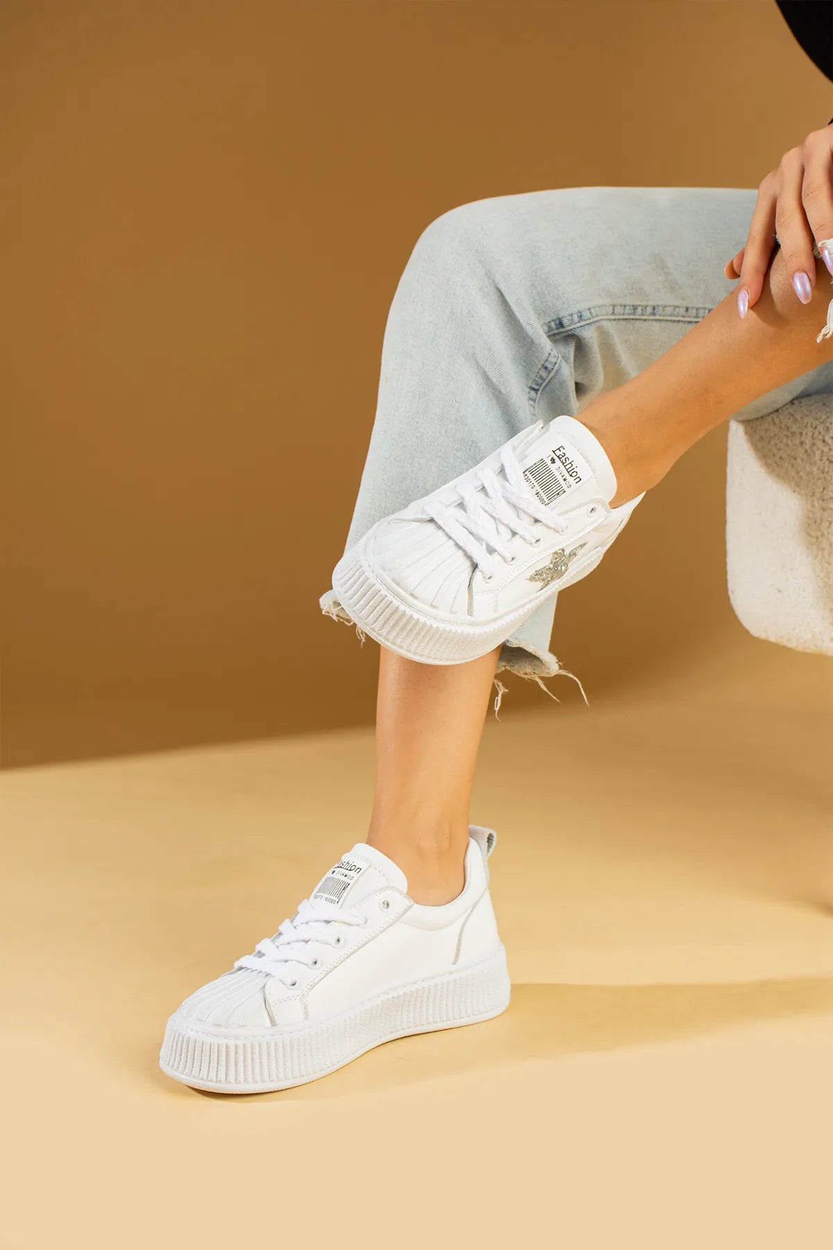 Star Rahat Ergonomik Premium Kadın Sneaker Beyaz