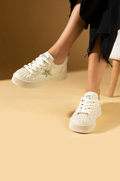 Star Rahat Ergonomik Premium Kadın Sneaker Ten