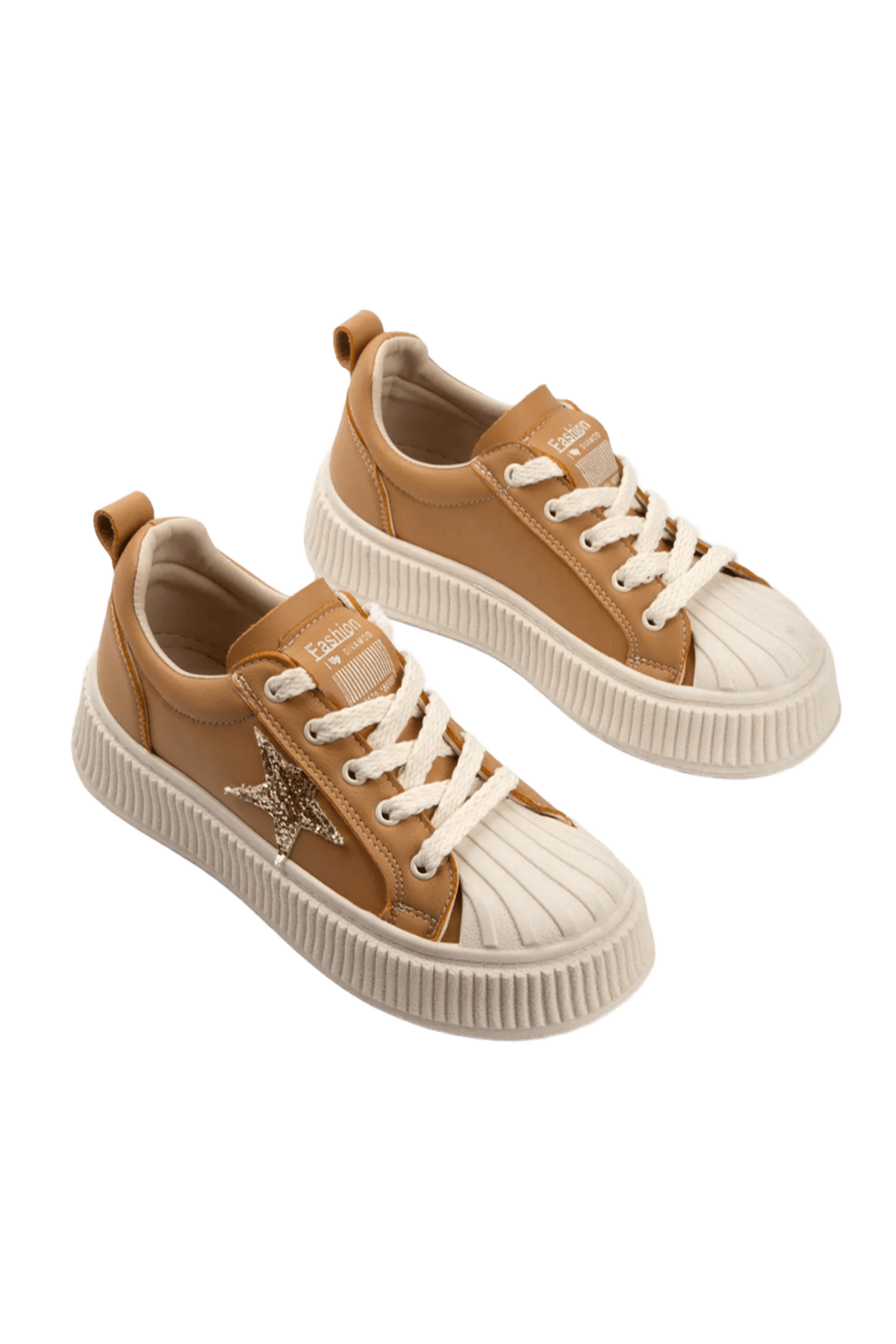 Star Rahat Ergonomik Premium Kadın Sneaker Taba