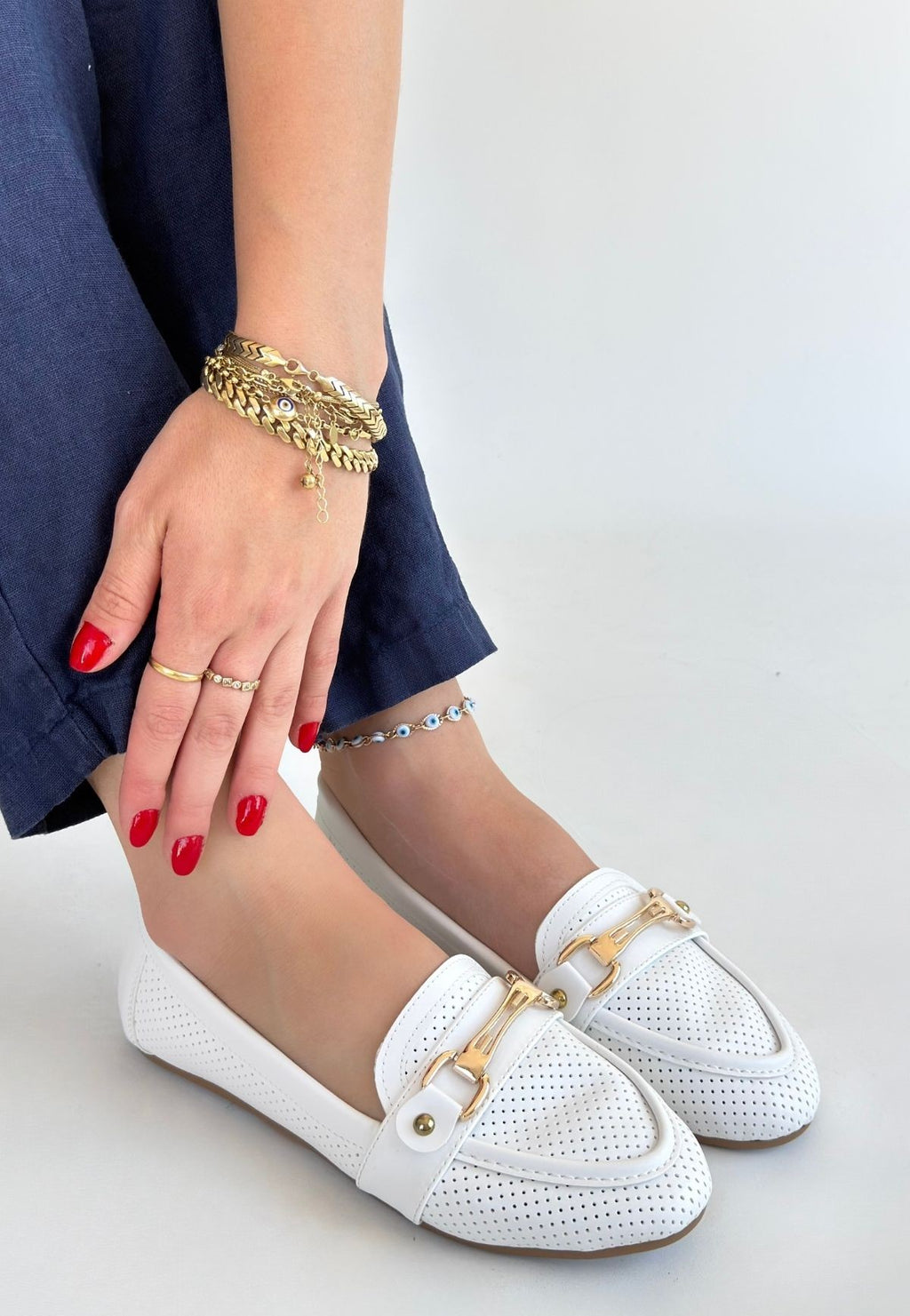 Rain Orthopedic Daily White Ballerinas