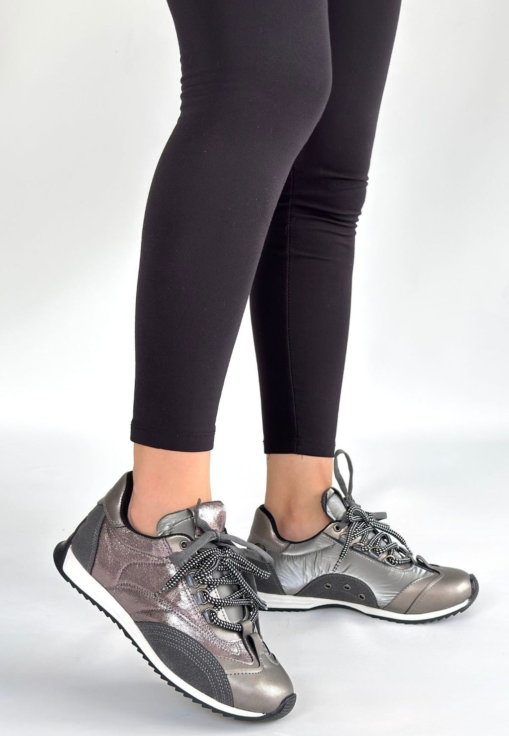 Ranu Premium Platin Paraşüt Detaylı Kadın Spor Ayakkabı