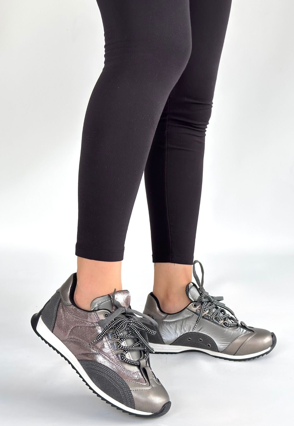 Ranu Premium Platin Paraşüt Detaylı Kadın Spor Ayakkabı