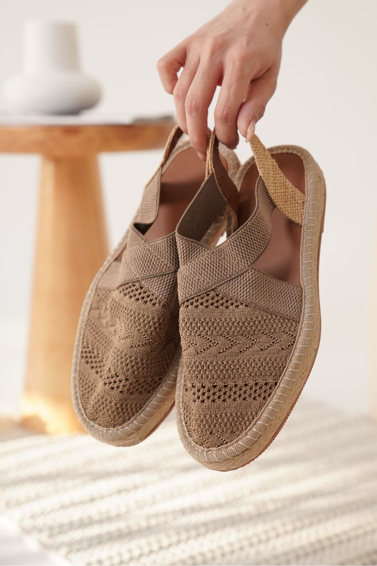 Rosa Premium Linen Comfortable Mink Women's Sandals