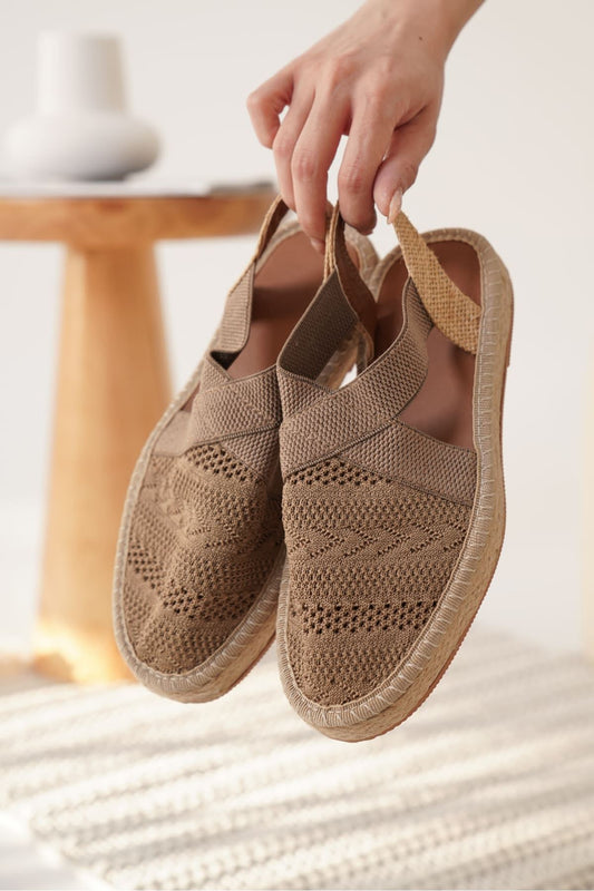 Rosa Premium Linen Comfortable Mink Women's Sandals