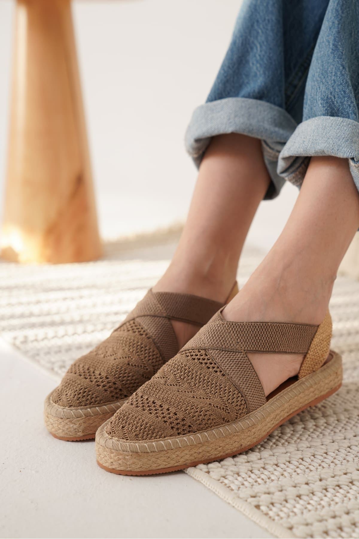 Rosa Premium Linen Comfortable Mink Women's Sandals