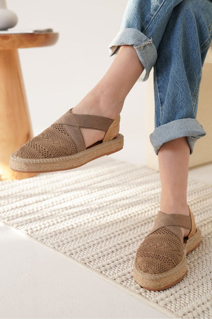 Rosa Premium Linen Comfortable Mink Women's Sandals