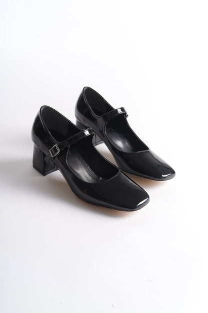 Rosalie Premium Black Patent Leather High Heel Women's Shoes