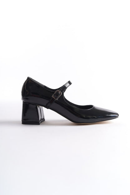 Rosalie Premium Black Patent Leather High Heel Women's Shoes