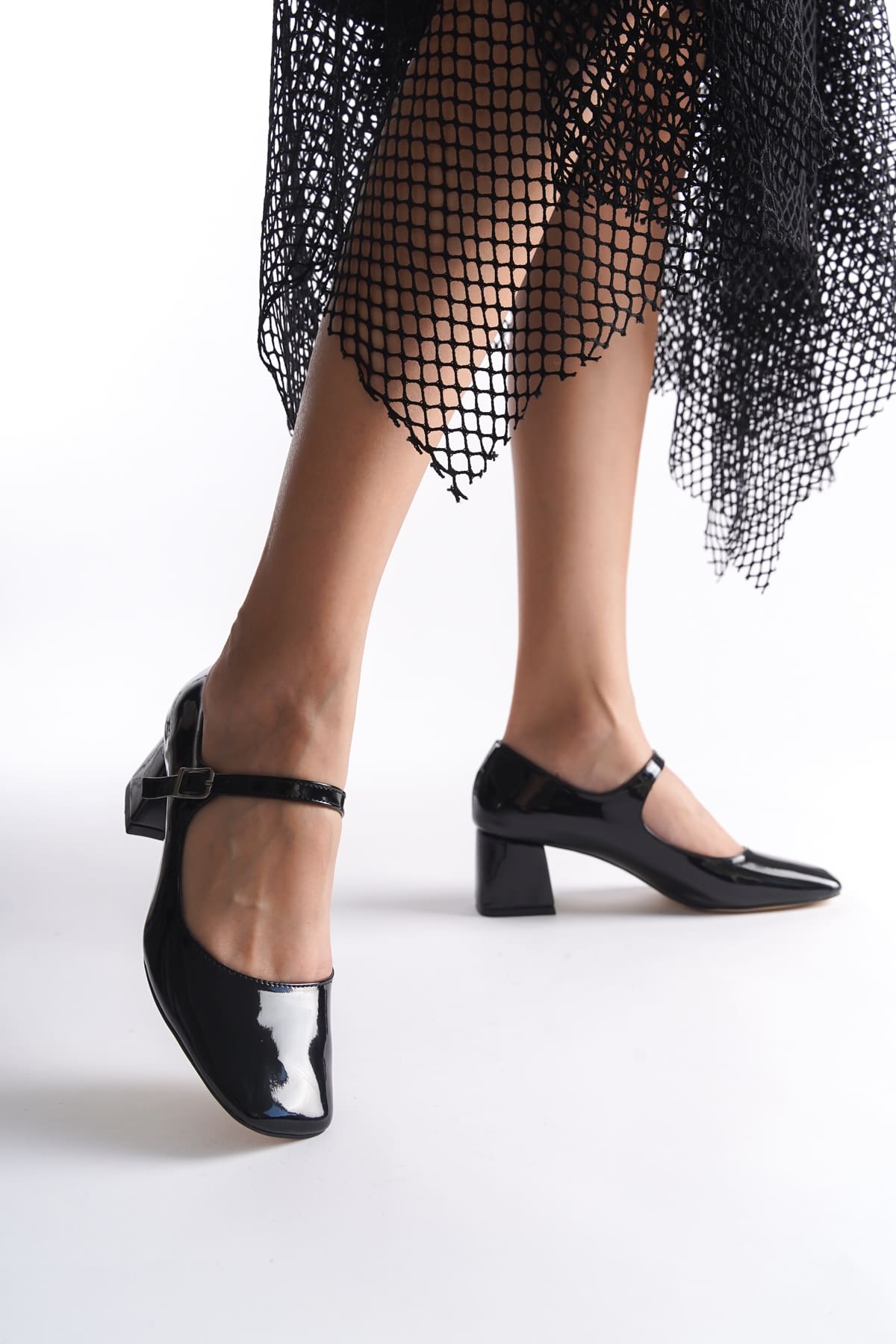Rosalie Premium Black Patent Leather High Heel Women's Shoes