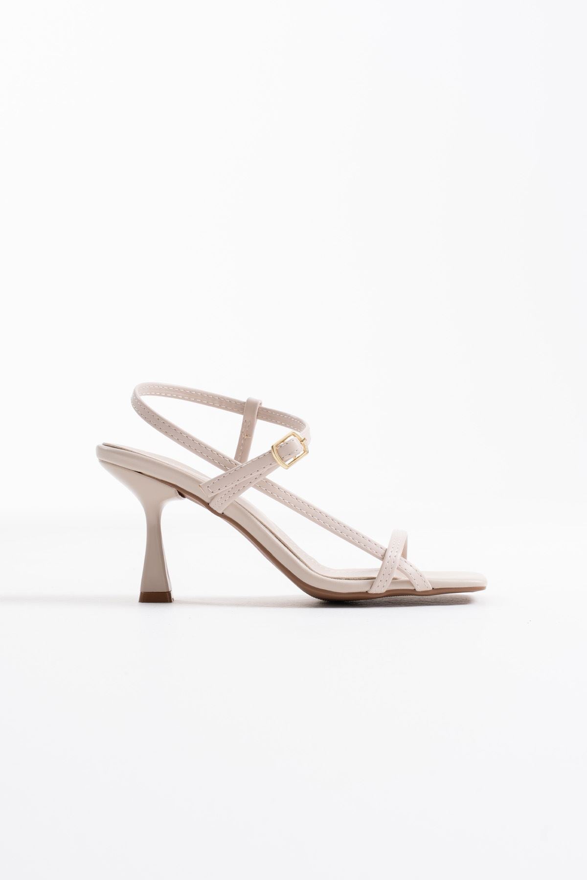 Rossie Premium Women's Beige Heeled Sandals