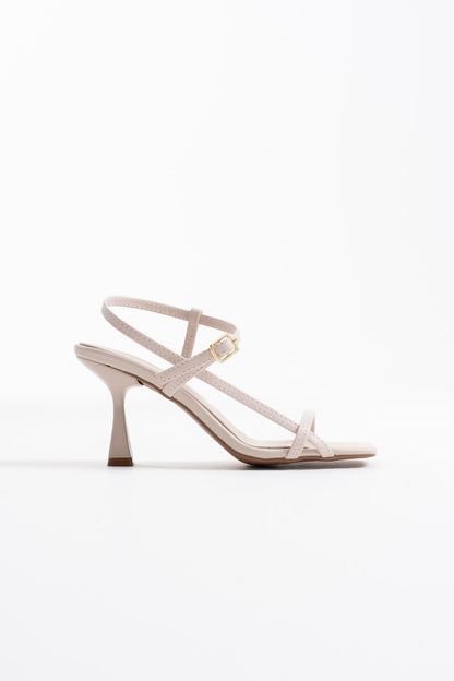 Rossie Premium Women's Beige Heeled Sandals