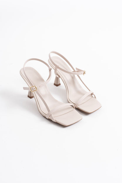 Rossie Premium Women's Beige Heeled Sandals