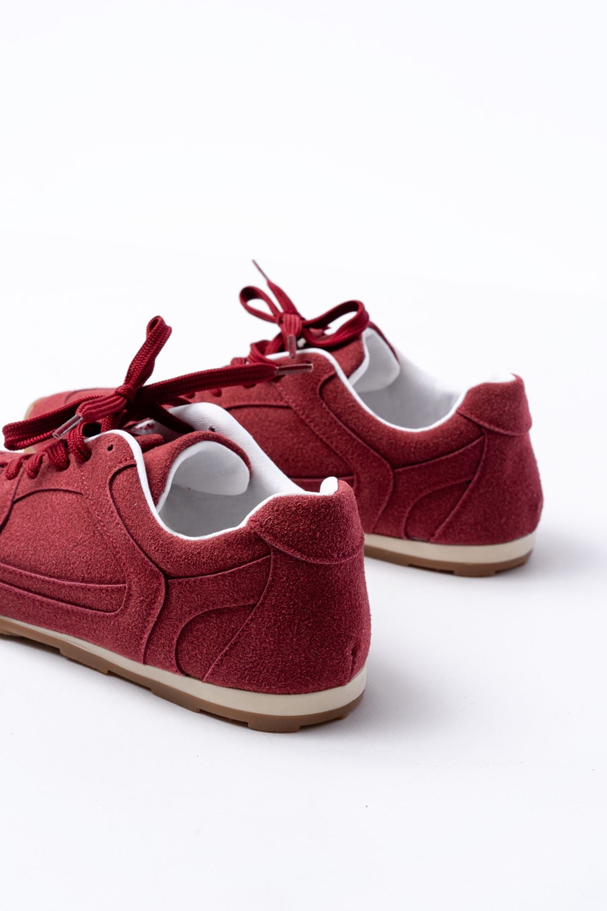 ZRİNRS-01 Premium Bordo Süet İnce Taban Günlük Sneaker