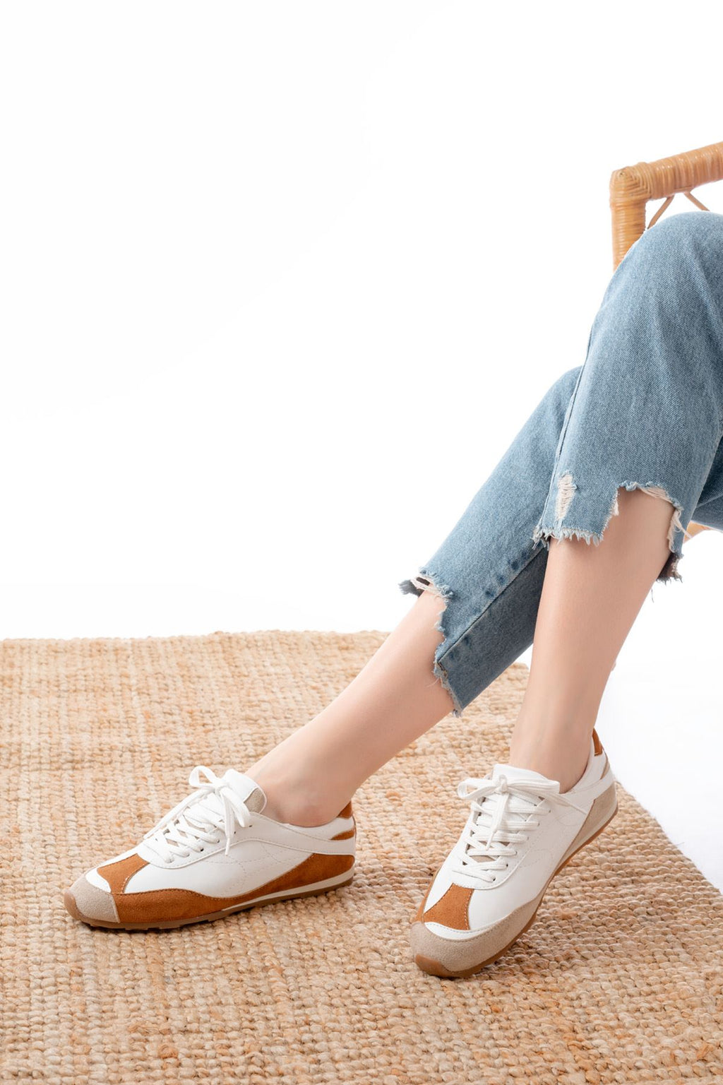 ZRİNRS-02 Premium Taba Garni İnce Taban Kadın Sneaker