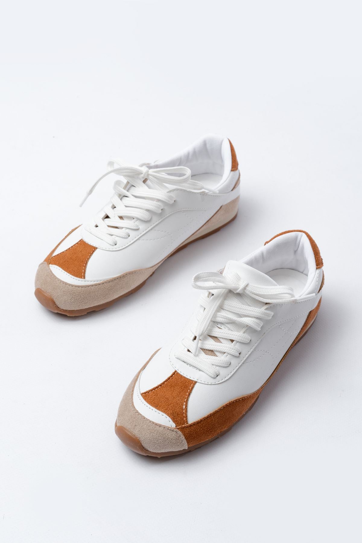 ZRİNRS-02 Premium Taba Garni İnce Taban Kadın Sneaker