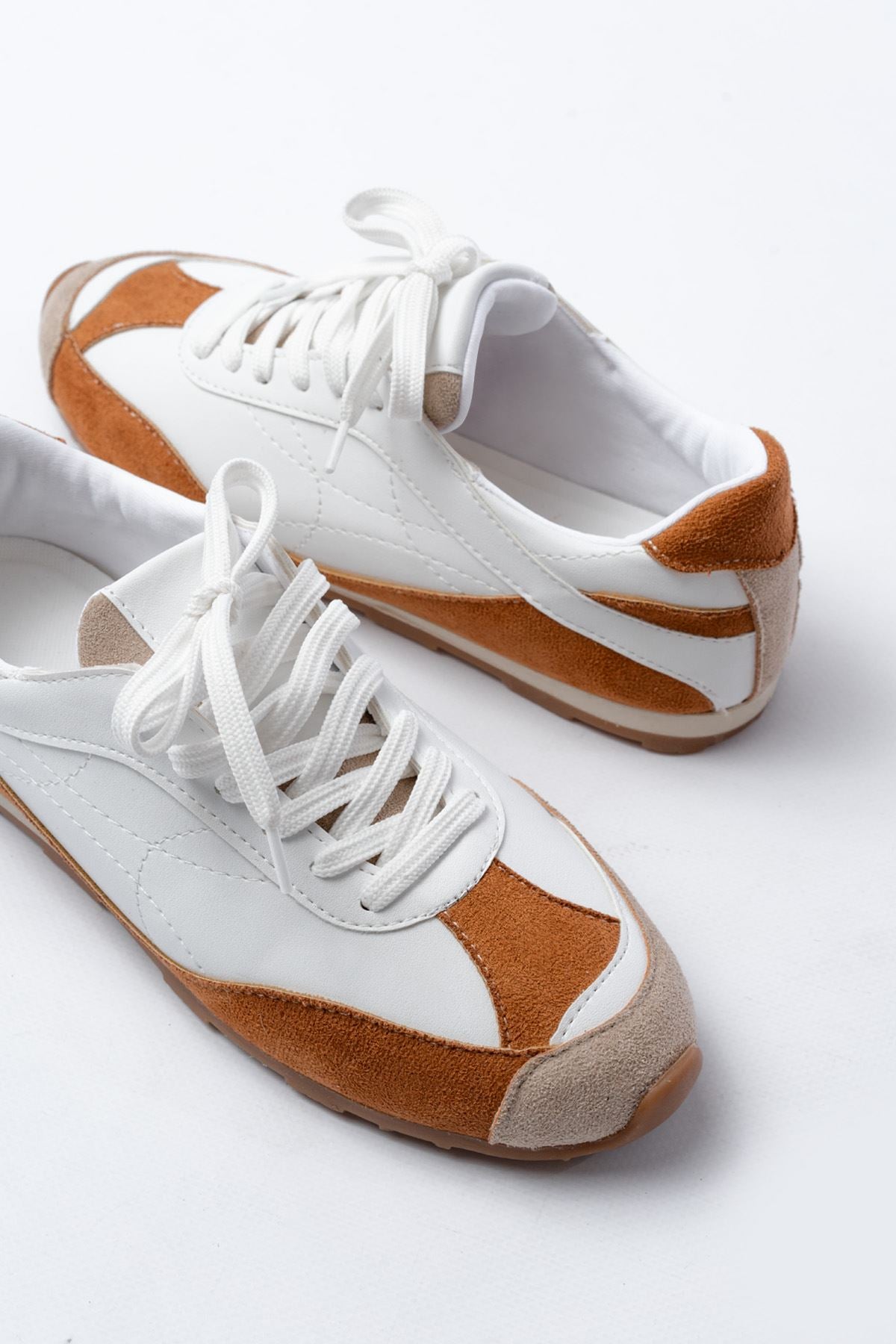 ZRİNRS-02 Premium Taba Garni İnce Taban Kadın Sneaker