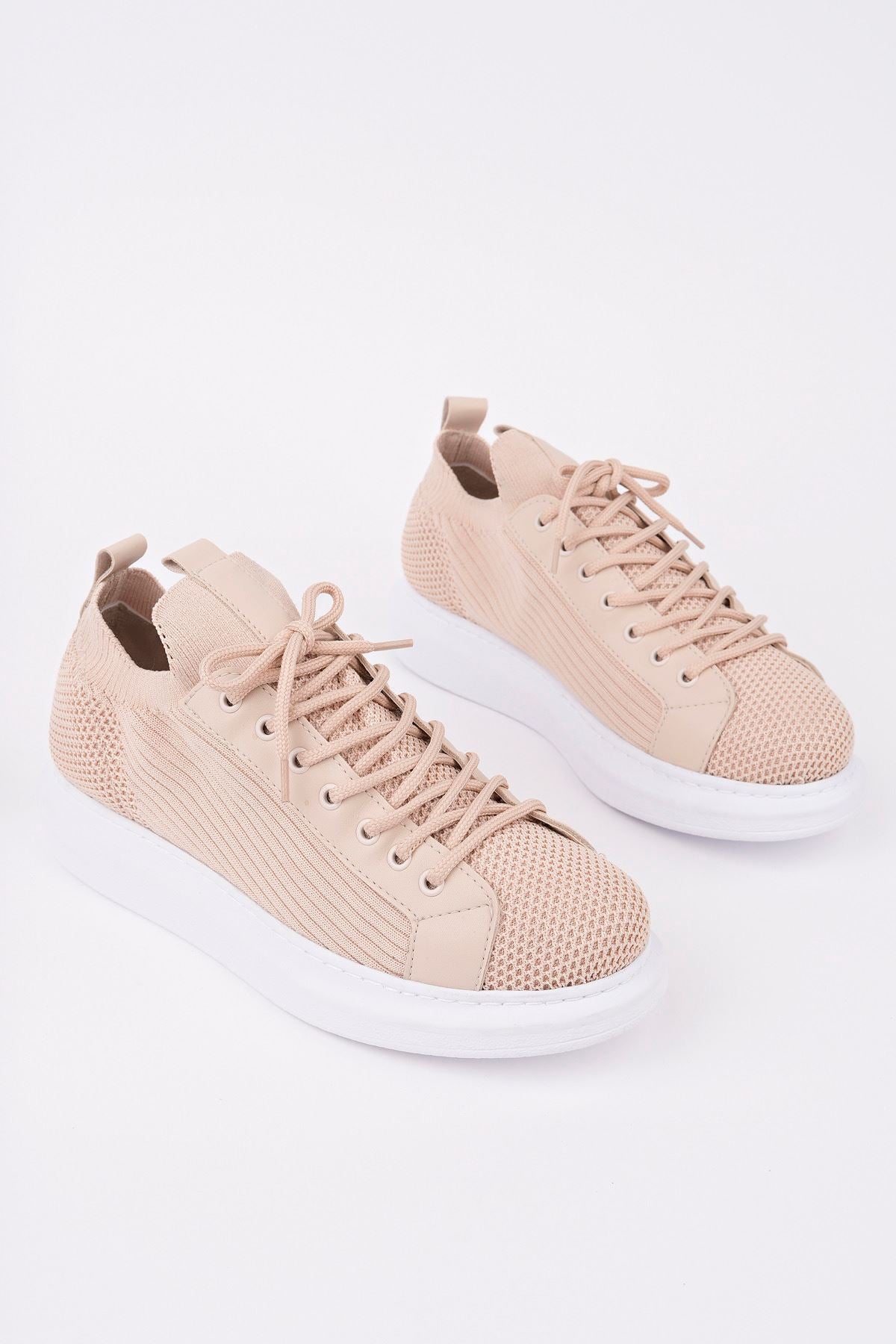 ZRC619 - Premium Triko Erkek Spor Ayakkabı Bej