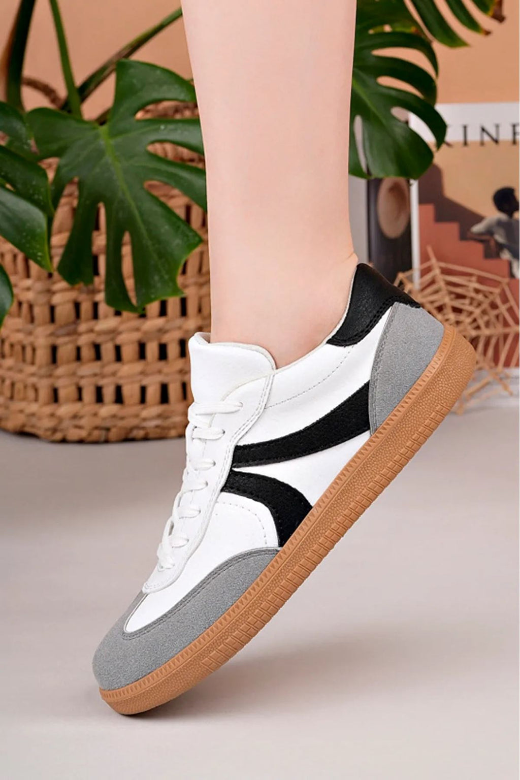ZRC621 - Ortopedik Taban Günlük Kadın Sneaker Beyaz