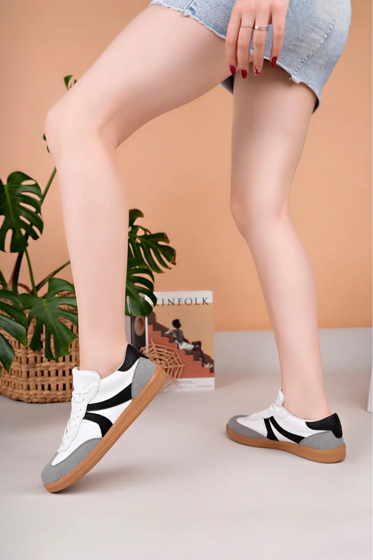 ZRC621 - Ortopedik Taban Günlük Kadın Sneaker Beyaz