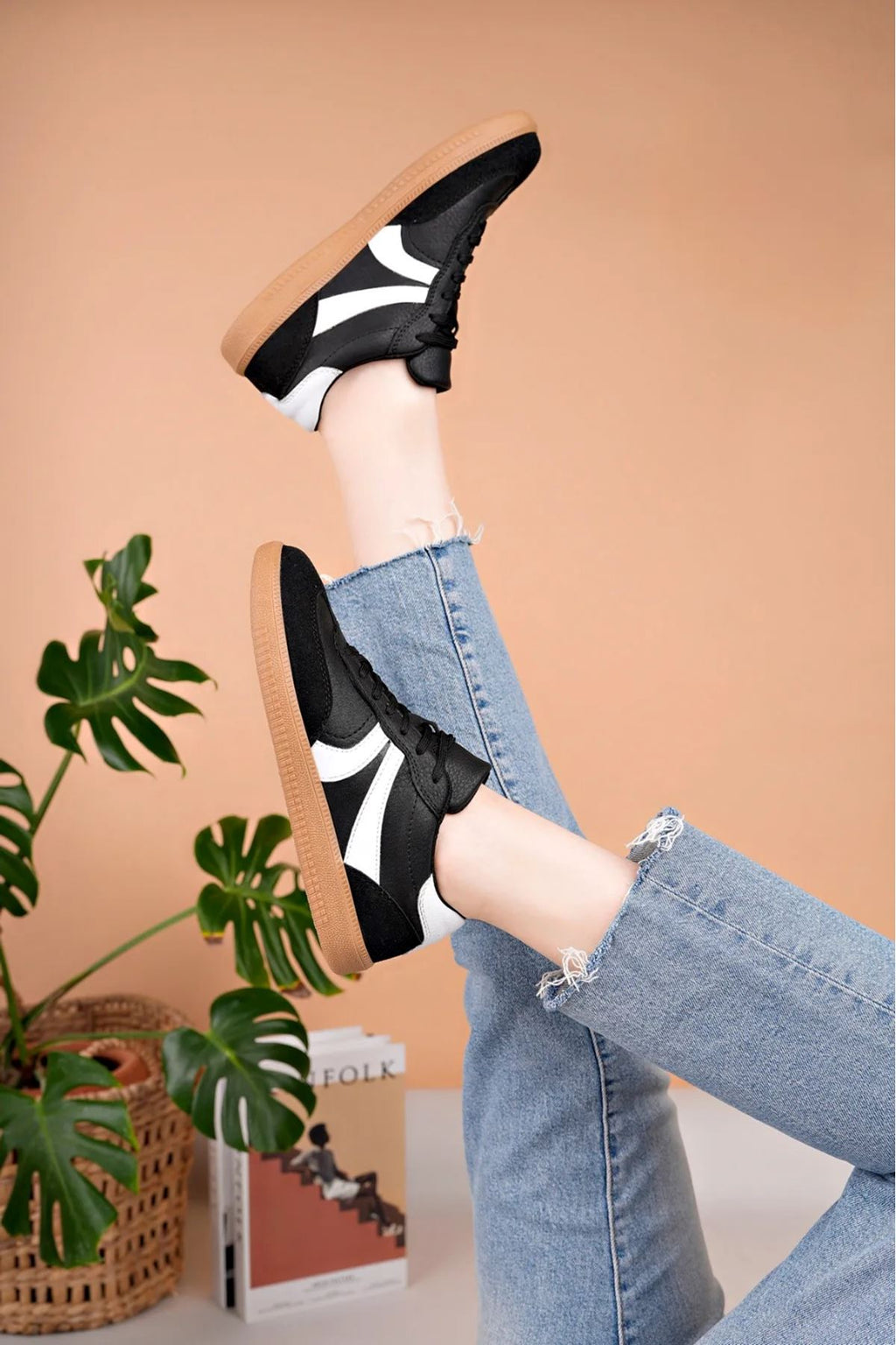 ZRC621 - Ortopedik Taban Günlük Kadın Sneaker Siyah