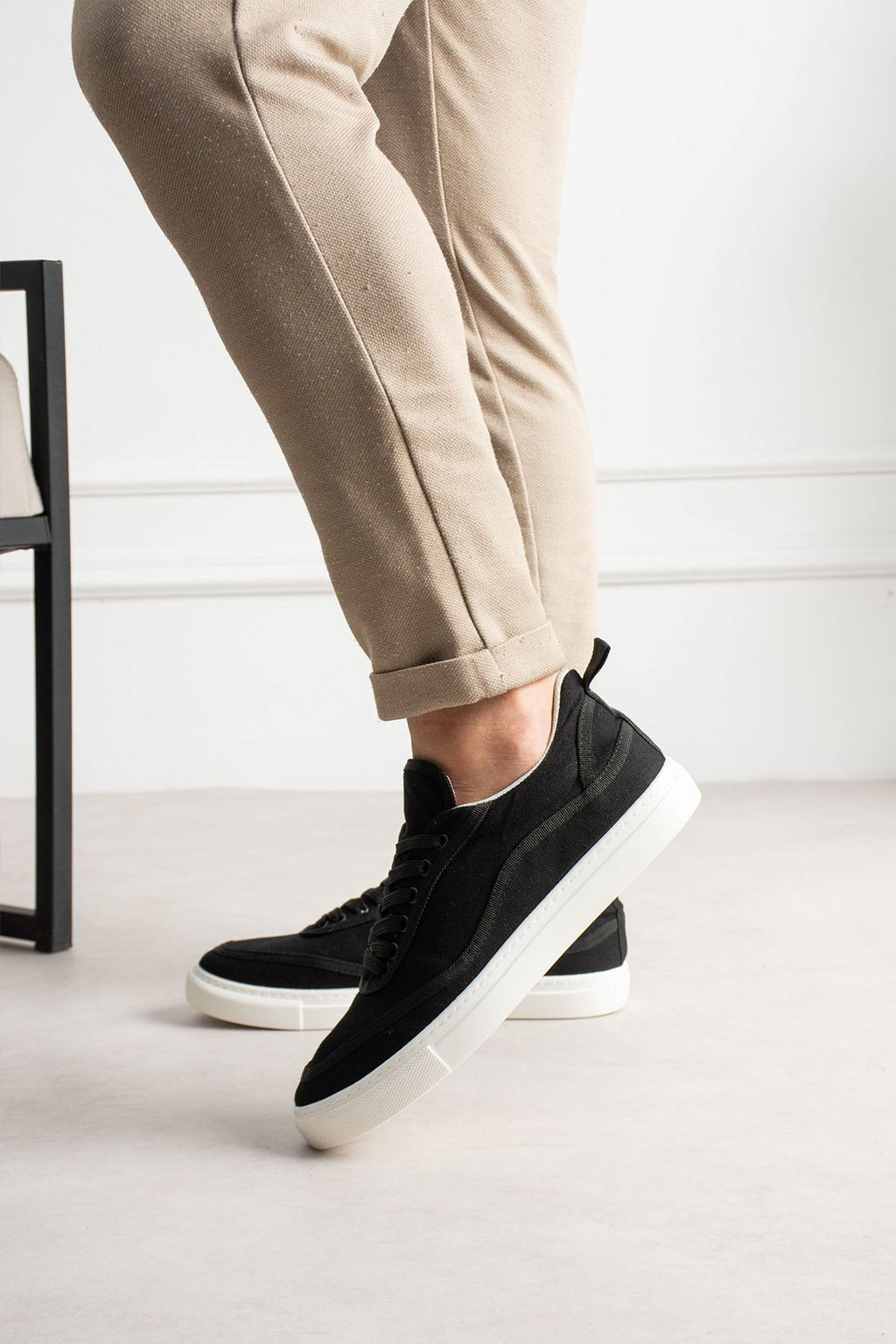 ZRC625 - Keten Bağcıklı Erkek Spor Ayakkabı Siyah