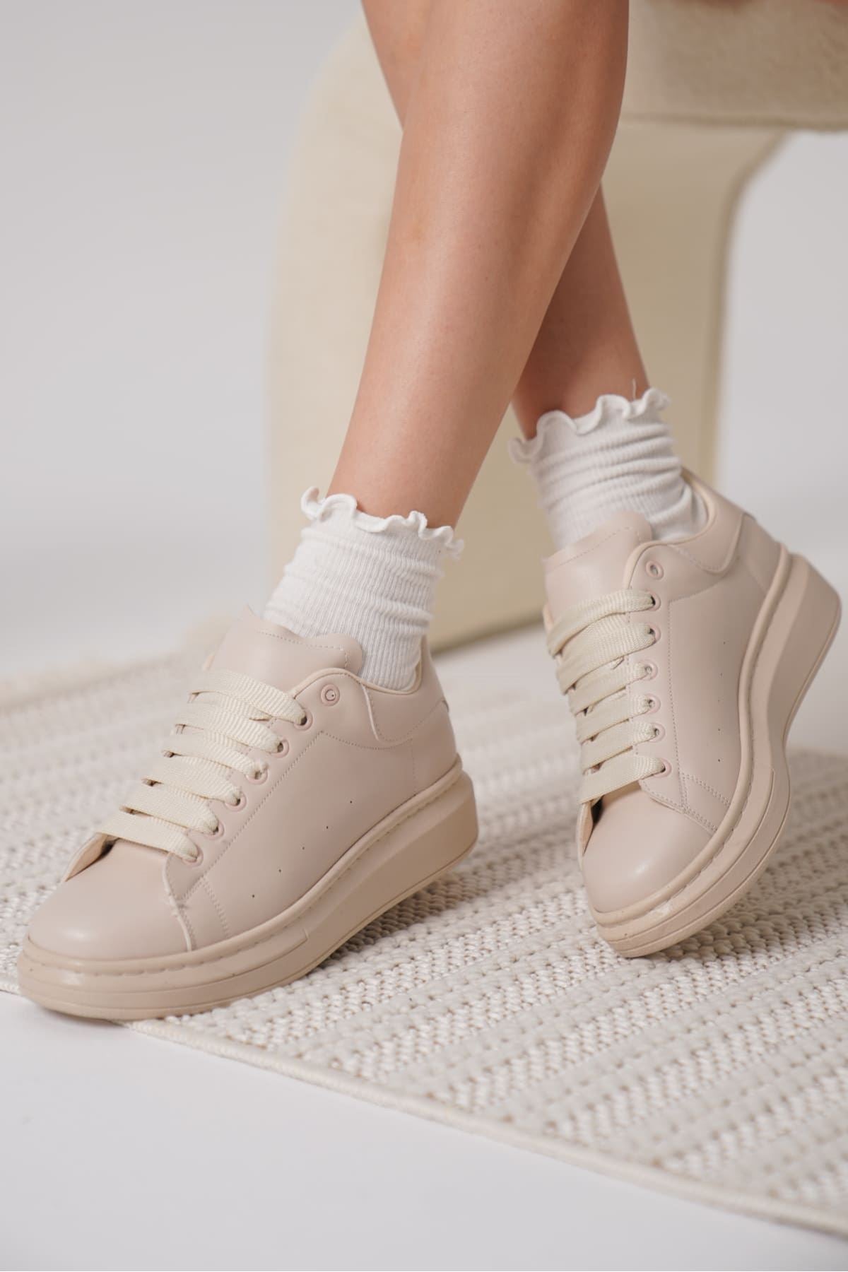 Samira Premium Orthopedic Beige Women's Sneakers
