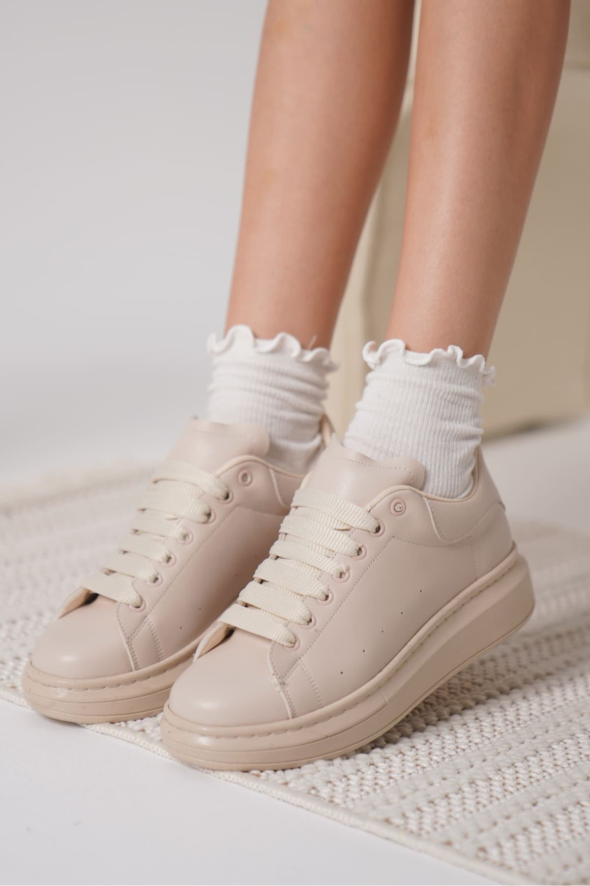 Samira Premium Orthopedic Beige Women's Sneakers