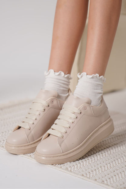 Samira Premium Orthopedic Beige Women's Sneakers