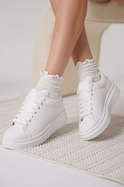 Samira Premium White Women's Sneakers