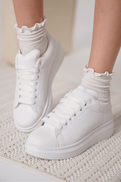 Samira Premium White Women's Sneakers