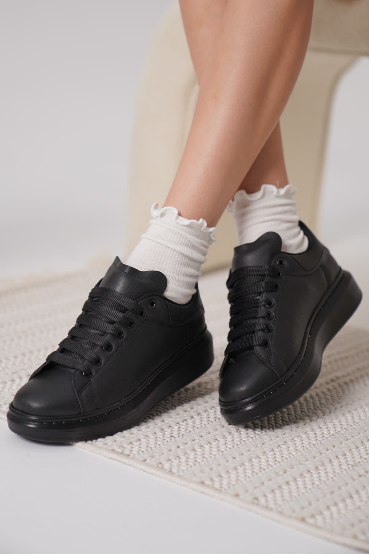 Samira Premium Black Women's Sneakers