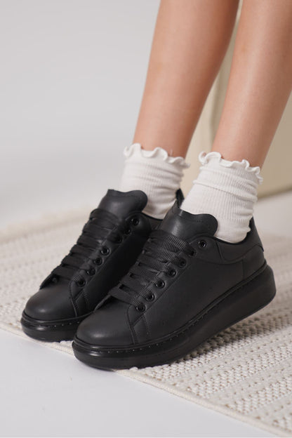Samira Premium Black Women's Sneakers