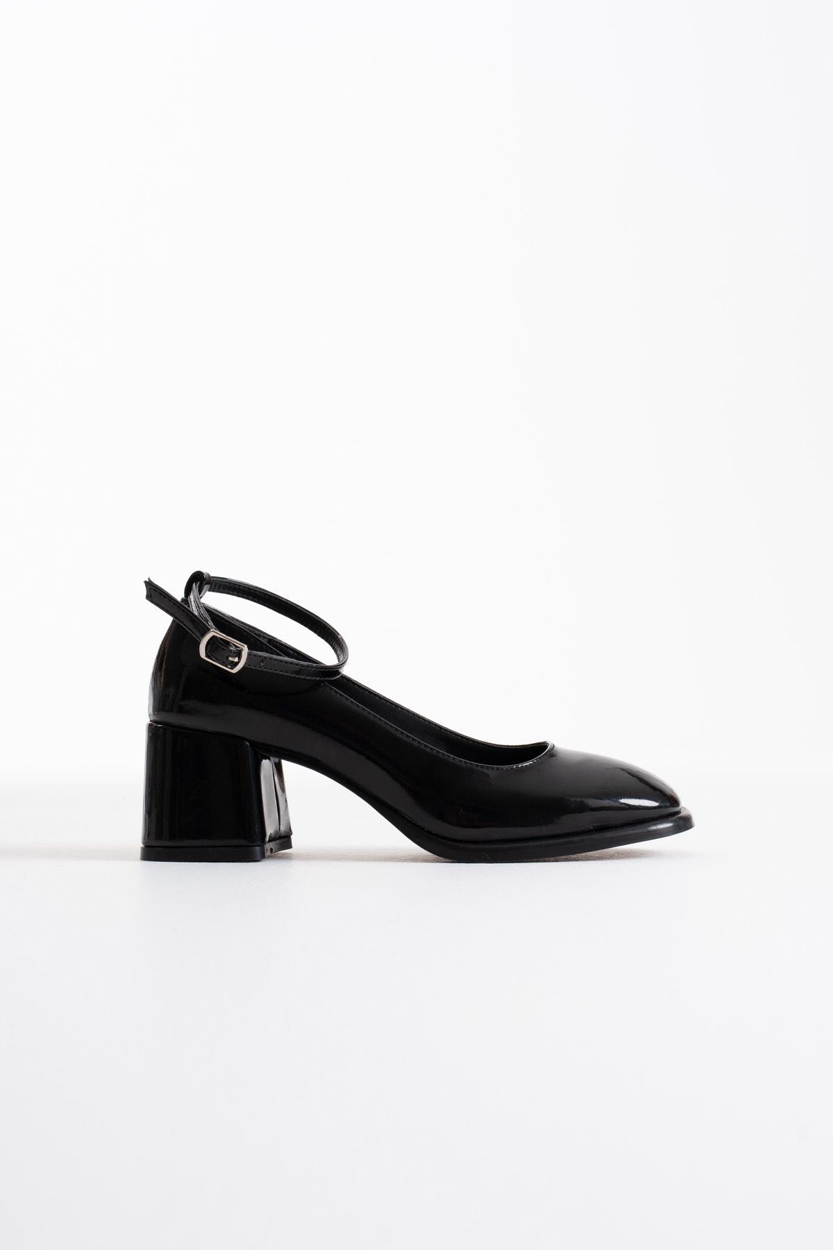 Sansa Premium Black Patent Leather Women's High Heels