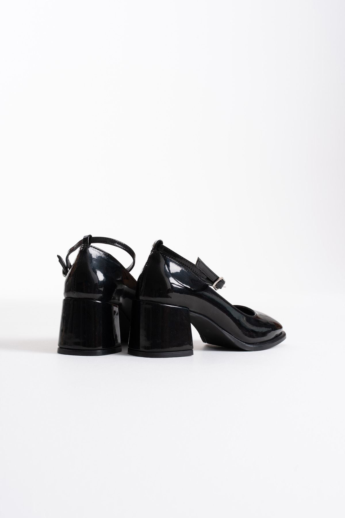 Sansa Premium Black Patent Leather Women's High Heels
